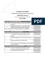 Dental Training Course Agenda