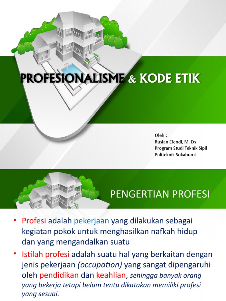 Profesionalisme dan Kode Etik Profesi | PDF