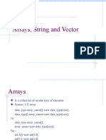 CH 07 Arrays, String and Vector