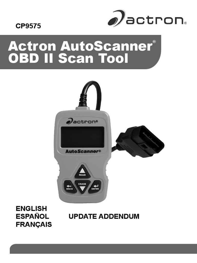 ACTRON SCANER 572785 - cp9575 - MNL - Addendum - Rev - A | PDF ...