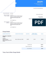 Zoom Tax Invoice for Sunil Rana