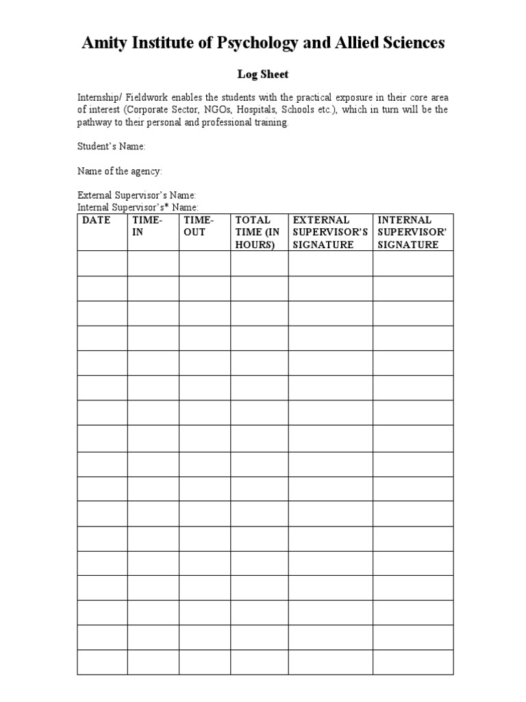 In Out Attendance Sheet | PDF