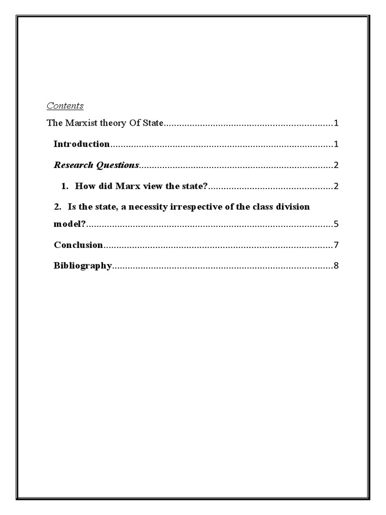 The marxist theory of state pol sci pdf karl marx communism