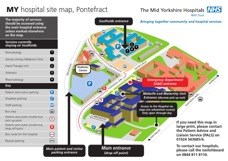 01 Pontefract Map For Patients Colour PDF