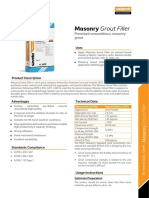 Masonry Grout Filler Technical Data Sheet