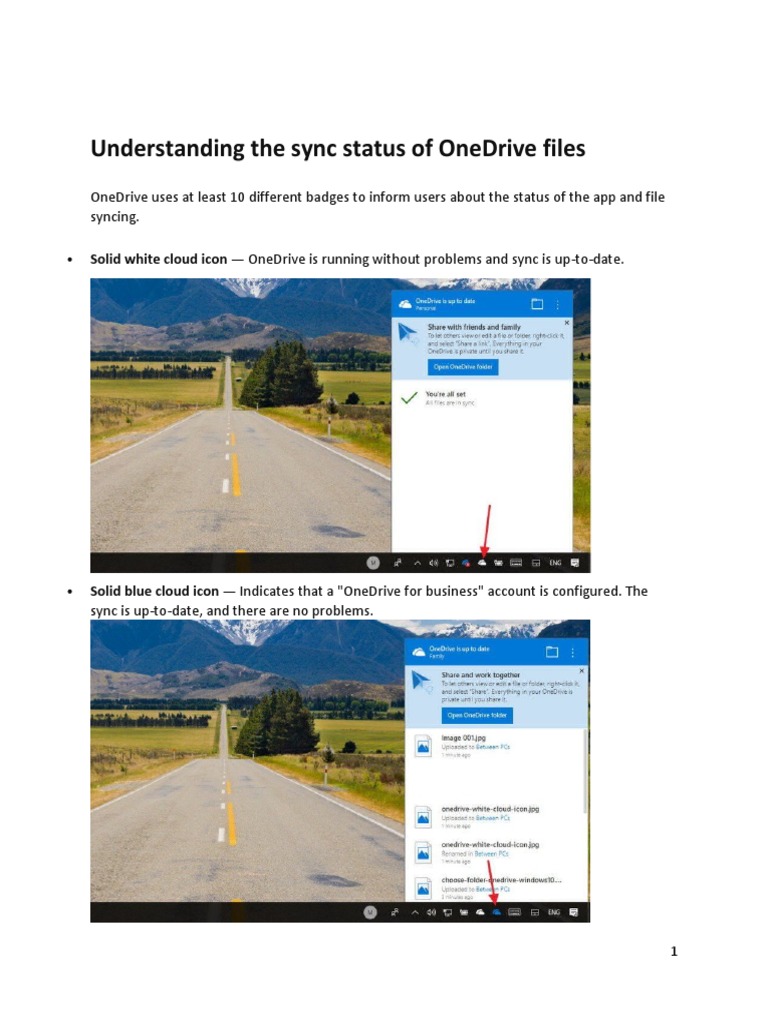 Understanding The Sync Status of OneDrive Files PDF