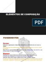 Slide Conceitos de Composição de Elementos Do Espaço