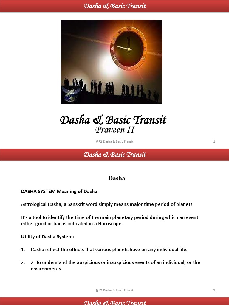 P Dasha&Transit PDF In Astrology Horoscope
