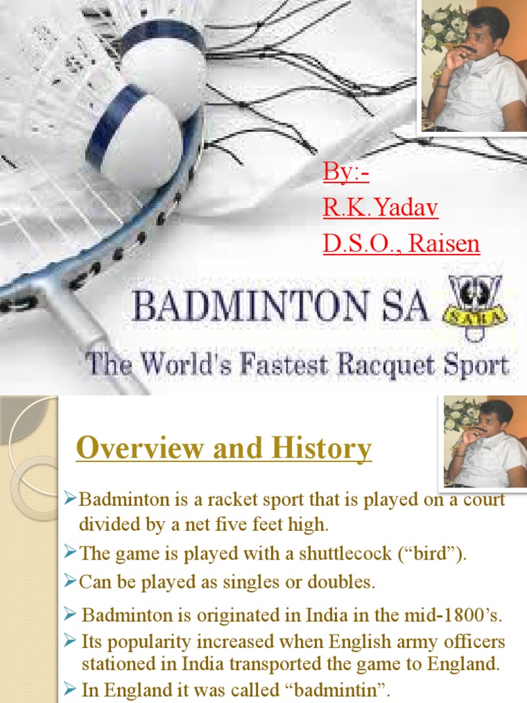 Badminton Presentation PDF Competitive Games Recreation