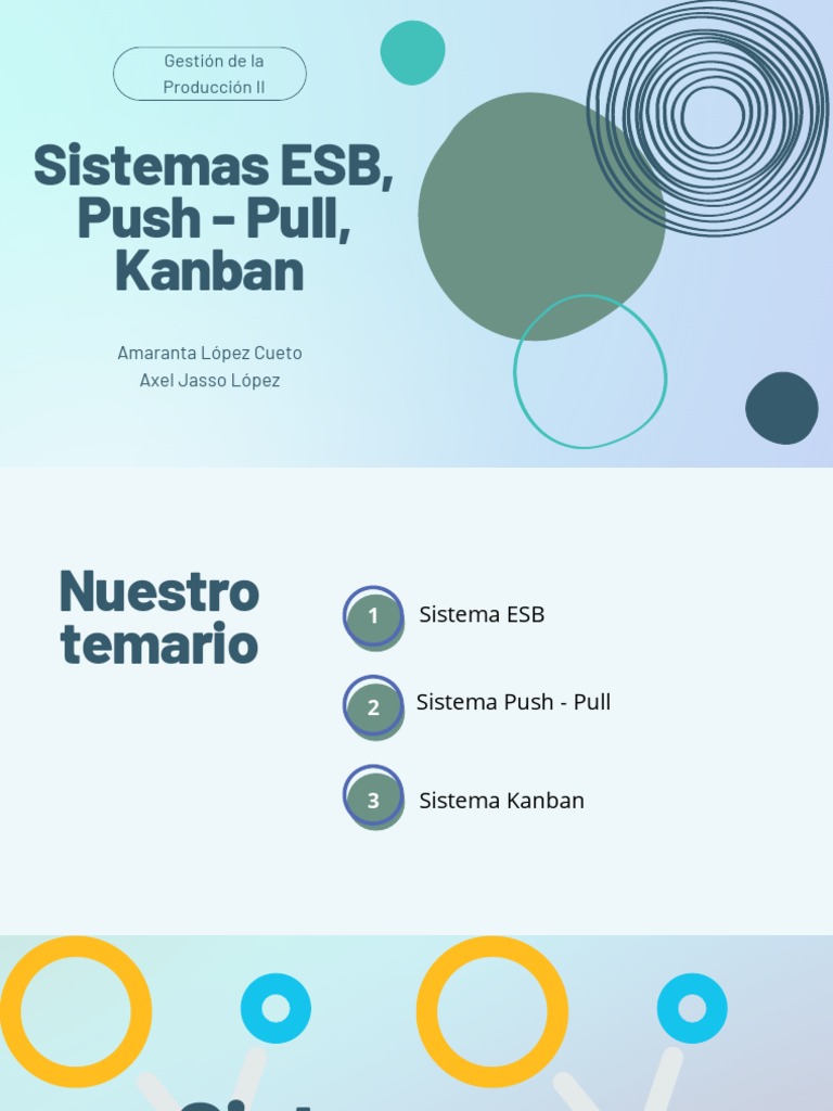 ESB, PushPull y Kanban PDF Lean Manufacturing Economias