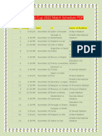 FIFA World Cup 2022 Match Schedule PDF