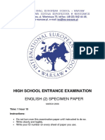 IES 2006 Egzamin Przykladowy Jezyk Angielski 2