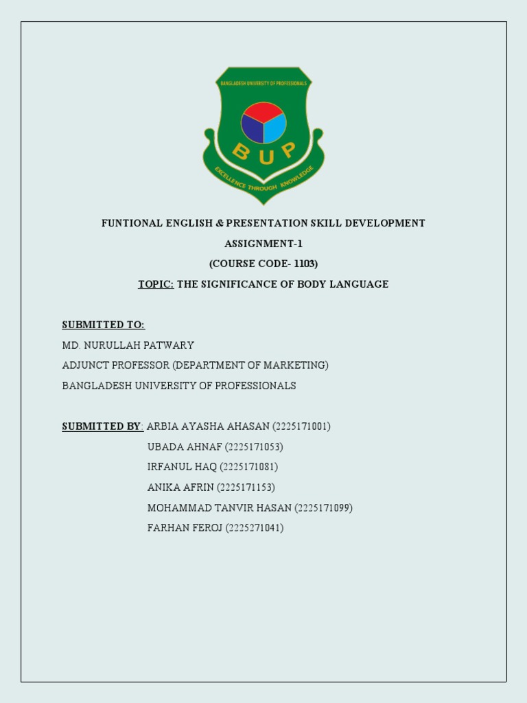 Body Language Pdf Body Language Communication