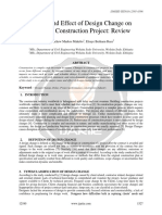 Causes and Effect of Design Change On Building Construction Project Review Ijariie12190