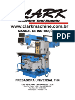MANUAL de INSTRUÇÕES - Fresadora Universal Clark FH 4 - Senai - RJ - Volta Redonda - 21-10-2021