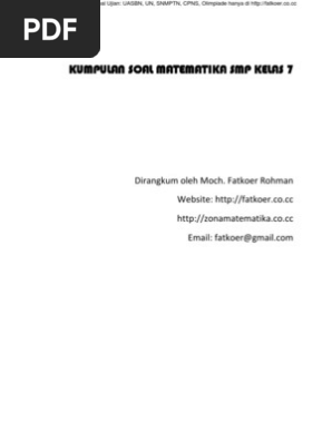 20283515 Kumpulan Soal Matematika Smp Kelas 7