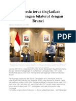 Indonesia Terus Tingkatkan Perdagangan Bilateral Dengan Brunei
