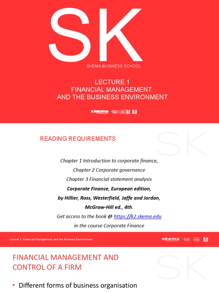 Corporate Finance Lecture Overview | PDF | Cash Flow Statement ...