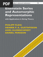 Eisenstein Series and Automorphic Representations With Applications in String Theory