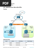 16.1.3 Lab - Implement IPsec Site-to-Site