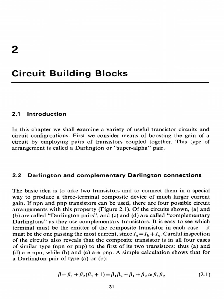 Circuits for Boosting Gain Examining Darlington Pairs, Emitter