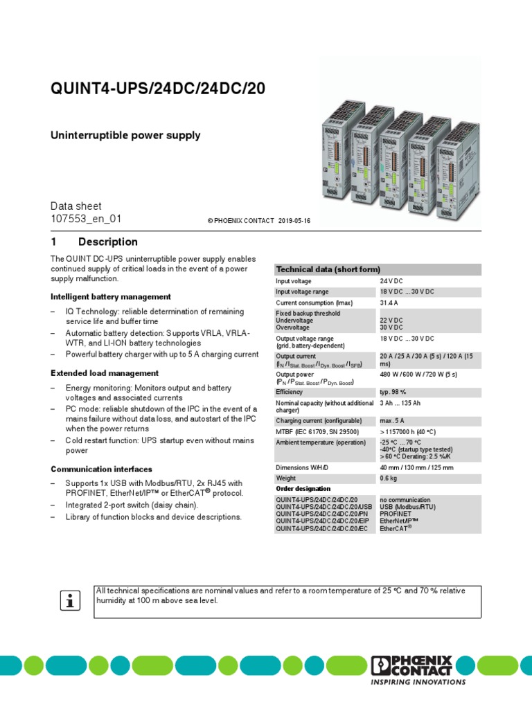 Quint4 Ups | PDF | Battery Charger | Switch