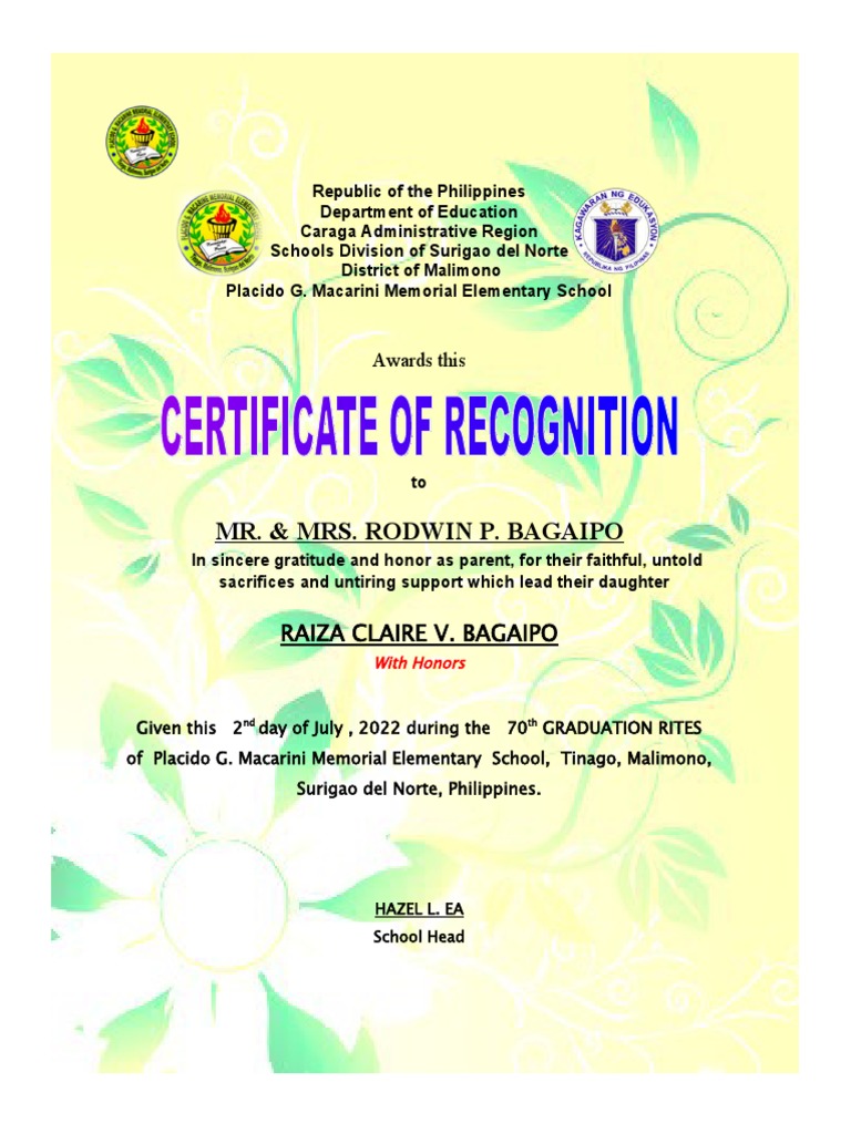 Certificates 2022 | PDF | Philippines