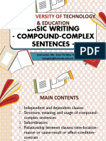 Writing 4 - Compound-Complex Sentences