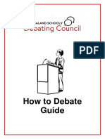 NZ Schools Debating How to Debate Guide