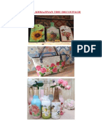 Contoh Kerajinan Tisu Decoupage