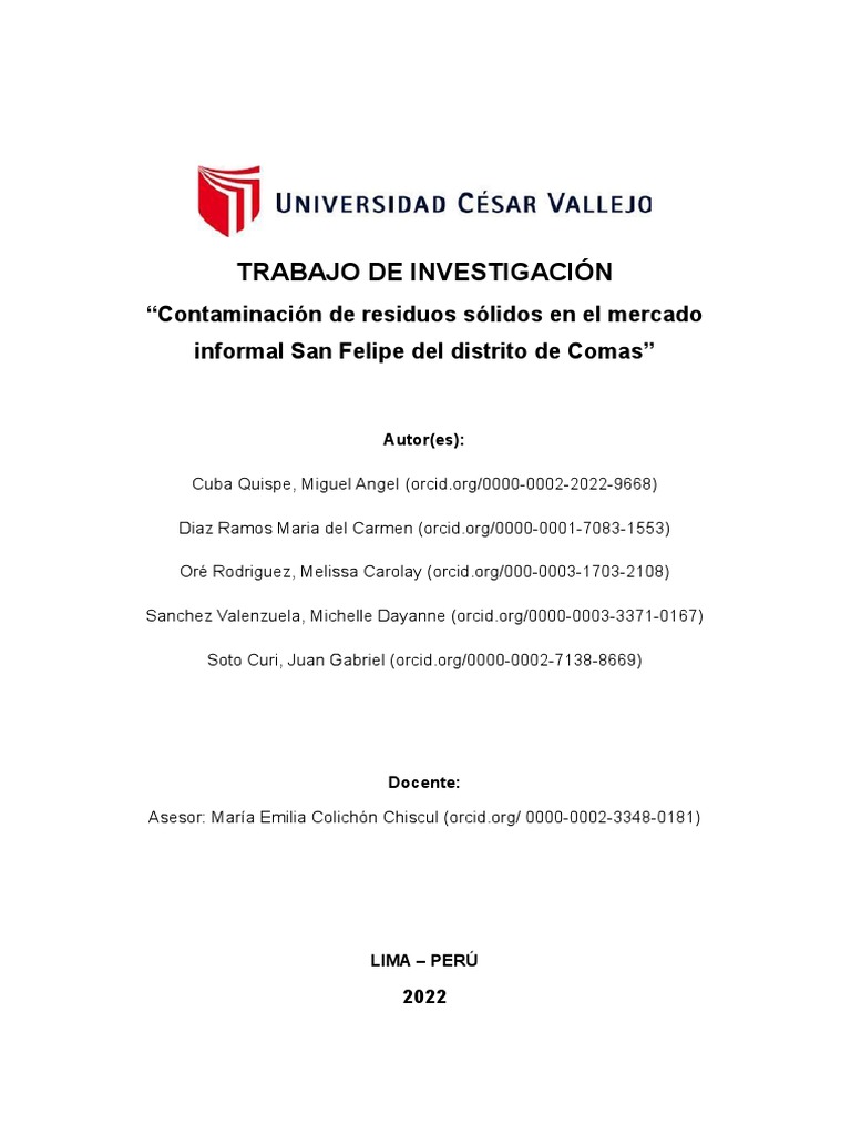 Causas y Consecuencias de Basura Escolar | PDF | Residuos | Contaminación