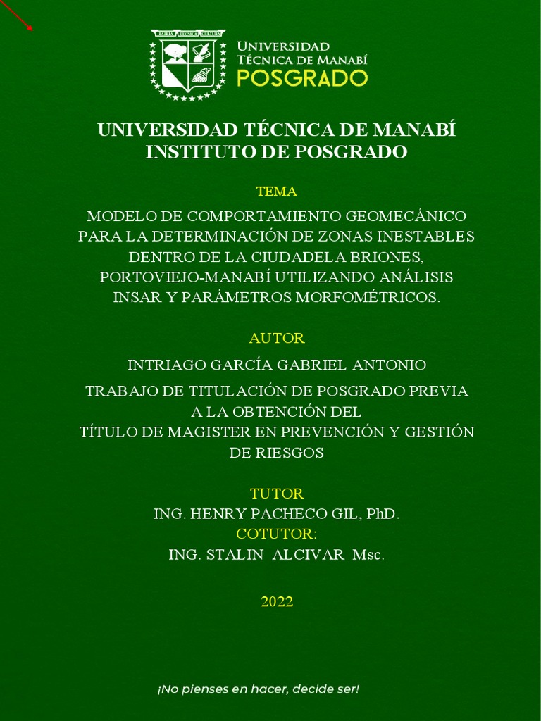 10 de Septiembre Tesis Gabriel Intriago 20222 | PDF | Temblores ...