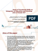 (PowerPoint Version - Slides) - Demonstrations of Vocational Skills As Integrator of Education and Working Life in Finnish VET