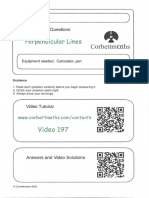 Perpendicular Lines Answers