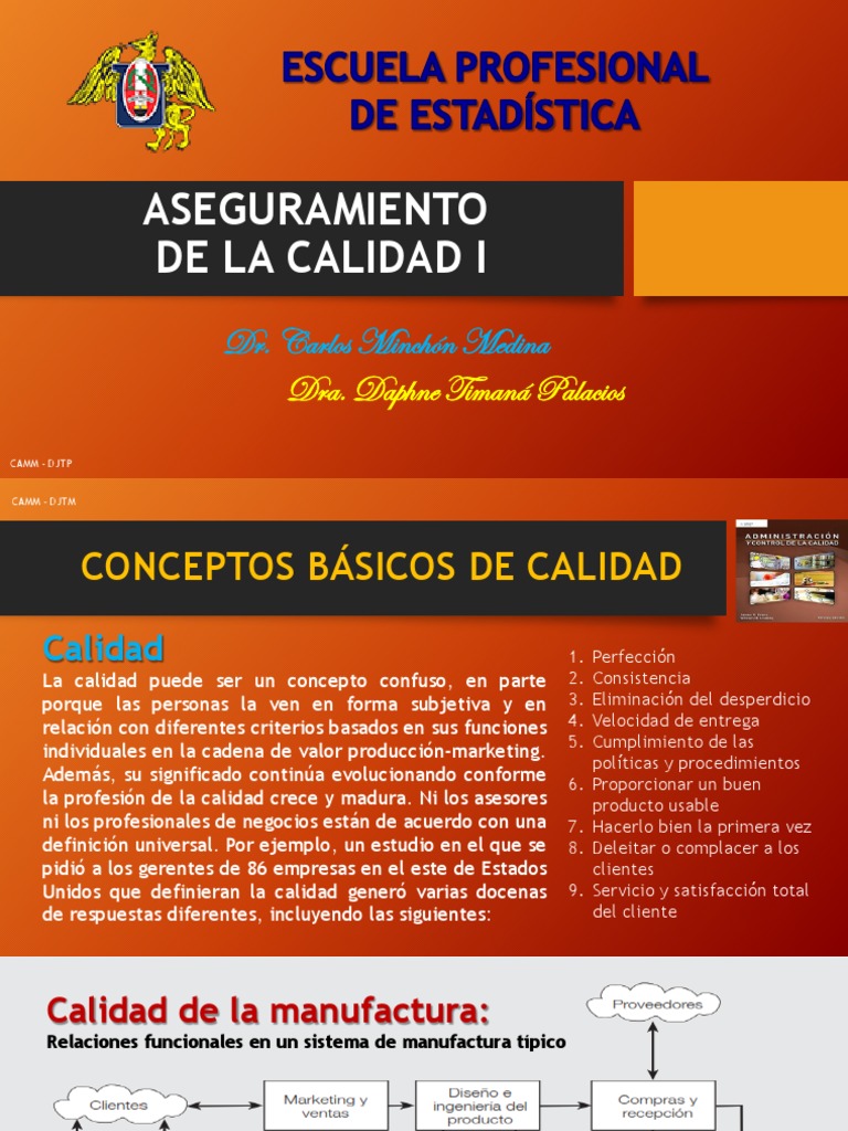 Aseguramiento de La Calidad I: Dr. Carlos Minchón Medina | PDF ...
