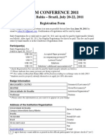 Registration Form RIdIM 2011 BMC