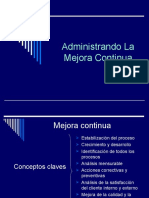 Administrando La Mejora