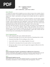 Syllabus - Legislative Support