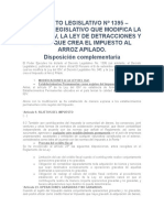 Modificaciones a leyes tributarias por Decreto Legislativo 1395