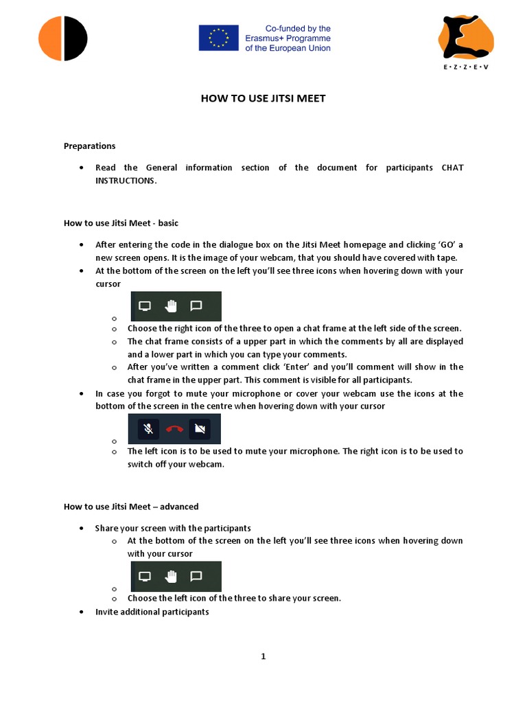 How To Use Jitsi Meet PDF Icon Cursor (User Interface)