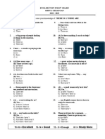 English grammar test on there is and there are