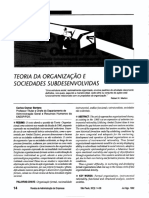 BERTERO Carlos Osmar  Teoria da Organização e Sociedades Subdesenvolvidas