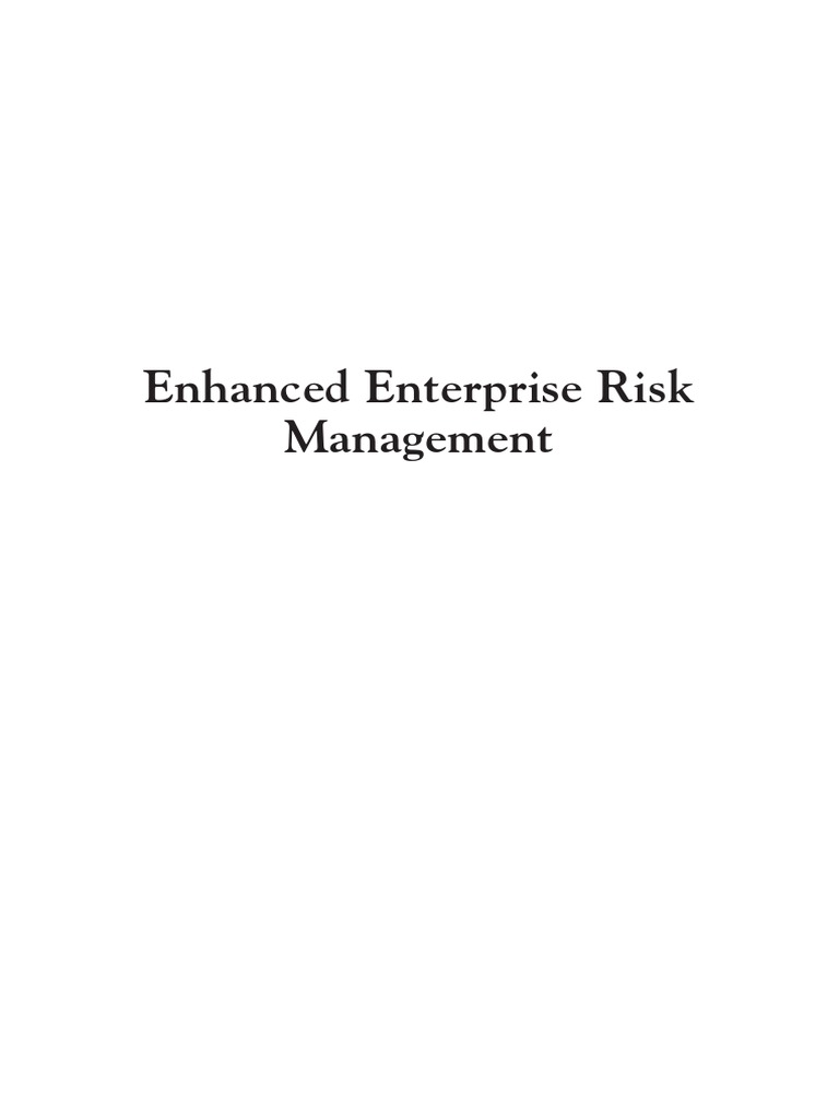 Enhanced Enterprise Risk Management | PDF | Risk | Internal Audit