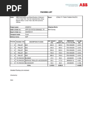 UG22012-packing list