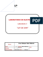 Lab 3 - Ley de Ohm 2020-06-26 Saul Alberto Cruz Salazar. GRUPO 8