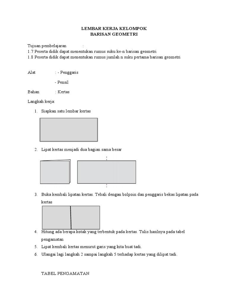 Lkpd Barisan Geometri Pdf