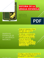 Clase 4 2022 Objetivos Generales de La Lingüística Histórica Historia de La Lengua