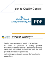 Introduction To Quality Control