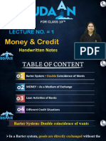 Economics-Money and Fcredit 01 - Handwritten Notes
