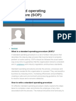 SOP Guide: How to Write Standard Operating Procedures